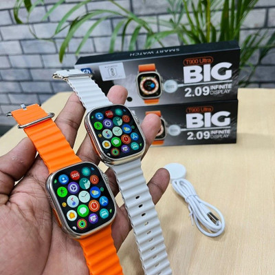 Arceus Android Smart Watch Men 4G Network BT Call GPS X8 Ultra T800 Smartwatch(Orange Strap, Free Size)