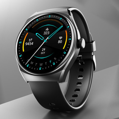 boAt Lunar Seek with 1.39'' HD Display, Functional Crown & Bluetooth Calling Smartwatch(Active Black Strap, Free Size)