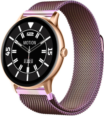 Fire-Boltt Ninja Talk 35.3mm (1.39) Round Bluetooth Calling Metal Body,120 Sports Modes Smartwatch(Rainbow SS Strap, 1.39)