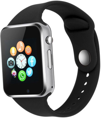 Hayyo A1 Smart Watch - Support Camera, Memory Card, Voice Calling, Bluetooth, SIM Smartwatch(Black Strap, Free Size)