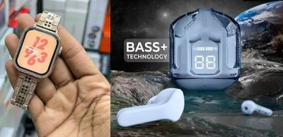 SSVOCATIONPOINT Gen-16 Fully Metal Ultra HD Display Womens Smart Watch With High Sound Earbuds Smartwatch(Gold Strap, Free Size)