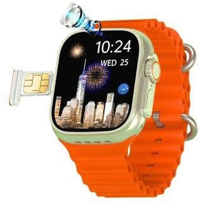SEHUB SE HUB double Camera 4G/5G Sim 4 GB ram/64 GB storage Video Call Smartwatch(Black, Orange, White, Green, Blue Strap, 49mm)