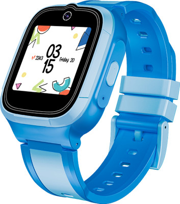 boAt Wanderer Smart Kids Watch w/2Way Video Call,1.43''(3.6 cm)Screen,SOS,Geo Fencing Smartwatch(Sky Blue Strap, Free Size)