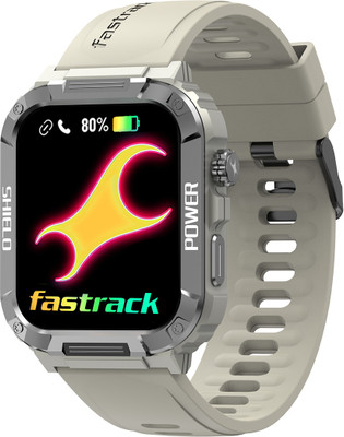 Fastrack 1.91 Super HD Display|700 Nits|Functional Crown|BT Calling| Smartwatch  (Silver Strap, Free Size) For Rs. 1999 @ 60 %