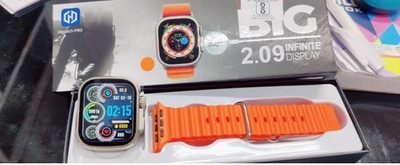 Ghostcreation T800 smart watch & SIM card 4G network Android System T800 Ultra T7 Smartwatch(ORANGE Strap, Free Size)