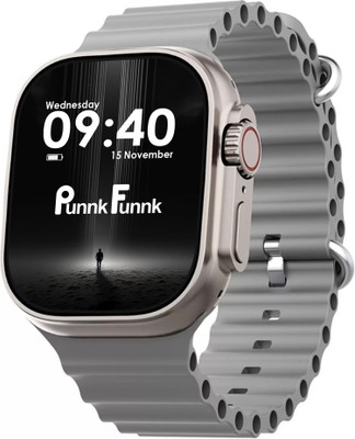 PunnkFunnk T800 ultra Series 8 smart watch with AI assistant, bluetooth calling and fitness Smartwatch(Grey Strap, Free Size)