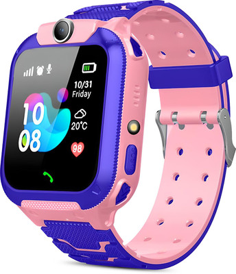Melbon Kids Calling Smart watch With 4G Support, Live Location, Safe Zone & Camera Smartwatch(Pink Strap, Regular Size)