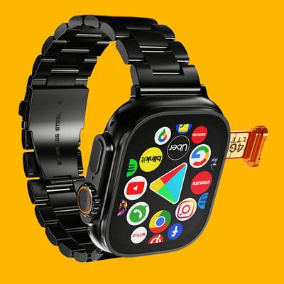 Hayyo 5G/4G Android Smart Watch Support YouTube/WhatsApp/GPS/Facebook/Wi-Fi/Bluetooth Smartwatch(Black Chrome Strap, Free Size)