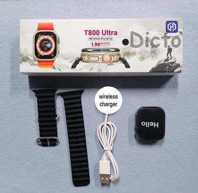 Dicto T800 New Ultra SMART WATCH Series 8 latest version Full Touch Screen Bluetooth Smartwatch(Black Strap, Free)