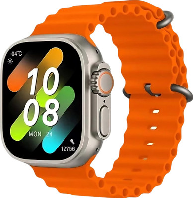 Techio T800 ULTRA SMARTWATCH-65 Smartwatch(ORANGE Strap, FREE)