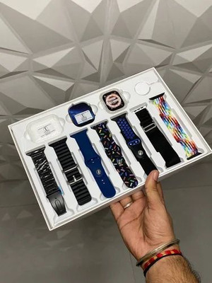 Veritas Enterprises I20 AMAZING BOOM COMBO Touch Watch Golden with 6 Strap Extra and 1 TWS T7 Smartwatch(Multicolor Strap, Free Size)