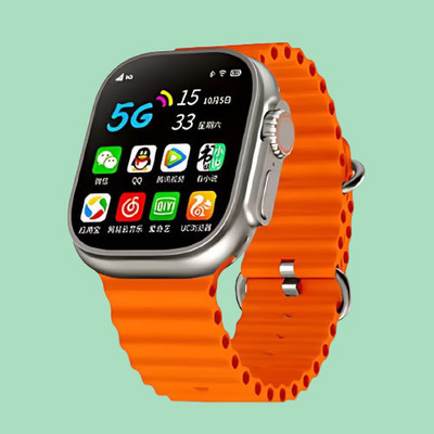 STAR Neww A T10 Ultra Pro Edition smart watch with WiFi GPS SIM card 5G S10 Smartwatch(Orange Strap, Free Size)