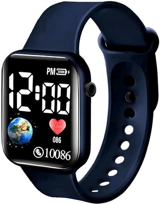 kaku fashion czx135 New Classy TRENDY Square Silicon White ULTRA Date & Time Display Dial Digital Watch  - For Boys & Girls