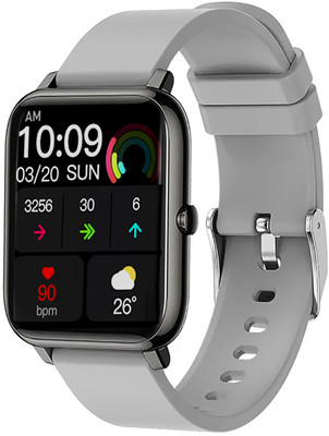 Time Up New Android iOS Phone BT Call 1.8 Inch Touchscreen With Speaker Fitness Tracker Smartwatch(Grey Strap, M)