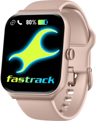 Fastrack FS1 Max|Biggest 1.95'' UltraVU Curve Display|BT Calling|100+ Multisports Smartwatch(Pink Strap, Free Size)
