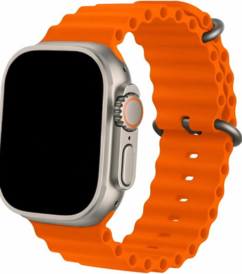 Techio TECHIO_T800_ULTRA_SMART_WATCH_O__M95 Smartwatch(ORANGE Strap, FREE)