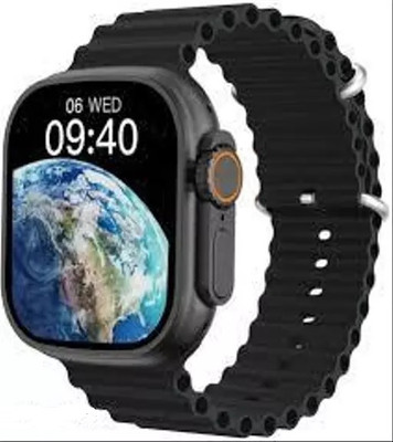 Ghostcreation New T800 Series 8 Ultra Smart Watch HD 1.99 Inch Display Smart Smartwatch(BLACK Strap, FREE SIZE)