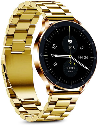 Pyrros Smartwatch with Full Metal Strap HD Display, Bluetooth Calling Smartwatch(Golden Strap, free)