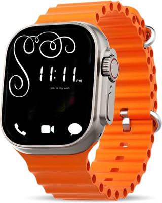 Satyam TRADERS ORANGE Smartwatch with Bluetooth Calling, Heart Rate Monitor, Smartwatch(ORANGE Strap, FREE)