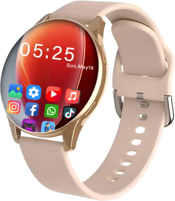 GameSir Active 2 Round Stay Connected with YouTube, Facebook, and Insta Notifications Smartwatch(Pink Strap, Free Size)
