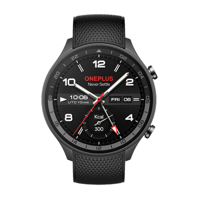 OnePlus Watch 2R with Wear OS 4, Snapdragon W5 Chipset & Upto 100 hours battery life Smartwatch(Gunmetal Gray Strap, Free Size)
