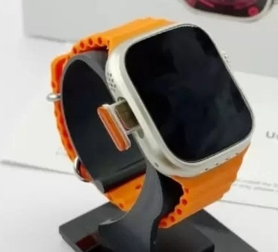 NIKHILX T800 Ultra No simcard Option Smart watch No sim Card Support Smartwatch(Orange Strap, 1.90 Inch)