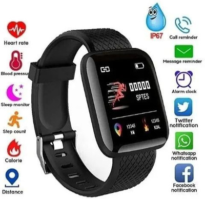 VIGIL JNJ345_ID_116 Smart Watch Smartwatch(Black Strap, Free Size)