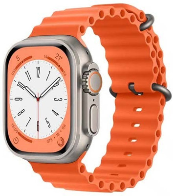 Kartmaq T800 ultra BT calling smartwatch compatiable with all Smart phones G287 Smartwatch(Orange Strap, Free Size)