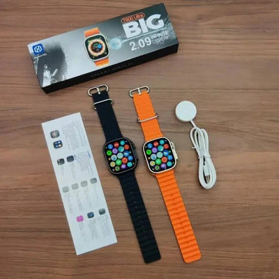 VR Bright Lite T900 smart watch & S8 4G network Android System T800 Ultra T6 Smartwatch(Orange Strap, Free Size)