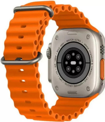 Fuziqra T800 Pro Smartwatch – Heart Rate, SpO2, Sports Mode, iOS/Android Compatible Smartwatch(ORANGE Strap, FREE SIZE)