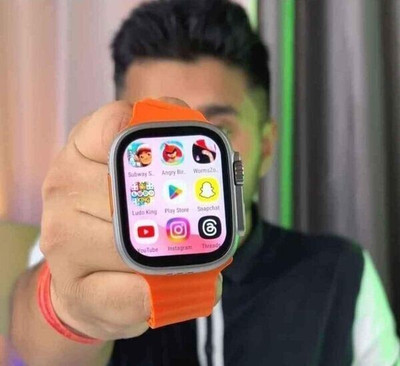 ROCK TOUCH T800 Ultra Honeycomp Edition smart watch with WiFi GPS T800 4G S8 Smartwatch(Orange Strap, Free Size)