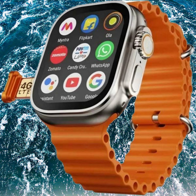 Kartmaq T800 ULTRA ORANGE FOR MEN AND WOMEN MQXXY 5 Smartwatch(ORANGE Strap, 5)