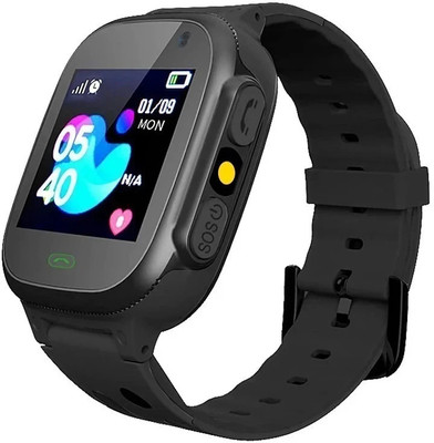 Sekyo S2 Pro Kids Calling SmartWatch with Location Tracking, Calling, Camera, SOS Smartwatch(Black Strap, Safe Zone Parental Control| 4G SIM Calling Real-time GPS Tracking| SOS Alerts)