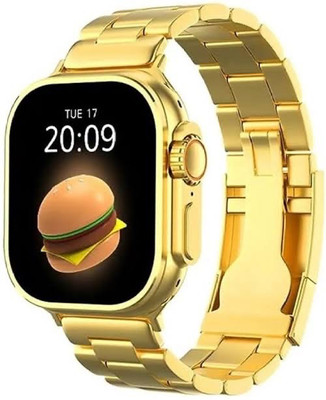 Haksmith Digital smart watch with gold chain Smartwatch(Gold Strap, All in)