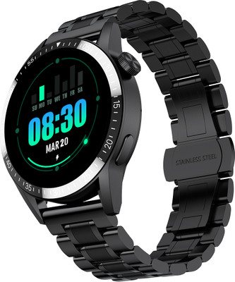 Fire-Boltt Ultimate 139″ Stainless Steel Luxury Smartwatch, Bluetooth Calling, 120+ Sports Smartwatch (Black Strap, Free Size) For Rs. 1399 @ 91% off