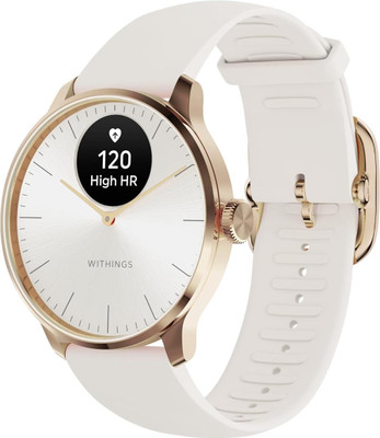 Withings ScanWatch Light 24/7 Heart Monitor, Activity Tracking,30 Day Battery Life Hybrid Smartwatch(Rose Gold Strap, Free Size)