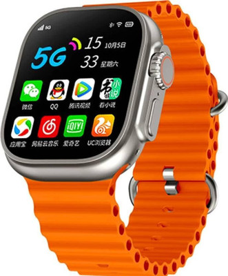 MVC ENTERPRISE Ultra 8 Smartwatch(ORANGE Strap, FREE SIZE)