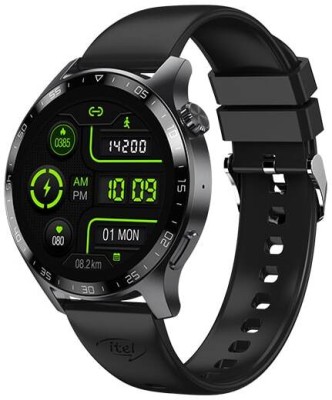 itel ICON BT Calling with 1.38''HD Display IP68 Water & Dust Resistance Smartwatch(Black Strap, Regular)