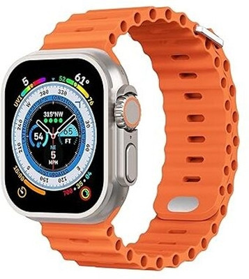Amtc T800 ULTRA ORANGE SMARTWATCH BLUETOOTH CALLING WATCH Smartwatch(ORANGE Strap, FREE SIZE)