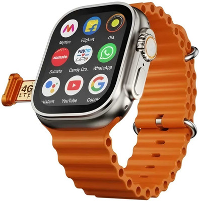 dicrobots T800 Ultra Smart Watch & Wireless Charger Smartwatch(ORANGE Strap, m)
