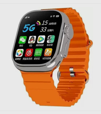 Affanees T900 Ultra 2.09” (53mm) Display Smart AI Voice Assistant, 100+ Sports Modes Smartwatch(Orange Strap, Free Size)