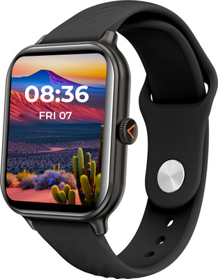 beatXP Unbound Nova 1.96” AMOLED Bluetooth Calling Smartwatch(Electric Black Strap, Free Size)