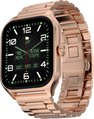 Fire-Boltt Stelaris Luxury Steel Watch 45.2mm (1.78) AMOLED Always-on Display 123 Sports Smartwatch(Pink SS Strap, Free Size)