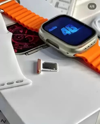 Ghostcreation T800 ULTRA Smart Watch No sim card Opetion Smartwatch NO sim card Smartwatch(ORANGE Strap, Free Size)