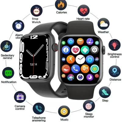 SIACART I8 Pro Max Series 8 4G Bluetooth with Calling Features T229 Smartwatch(Black Strap, Free Size)