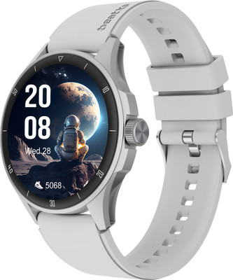 beatXP Vega Neo 1.43'' Super AMOLED Display with BT Calling, AI Voice Assistant & IP68 Smartwatch(Ice Silver Strap, Free Size)