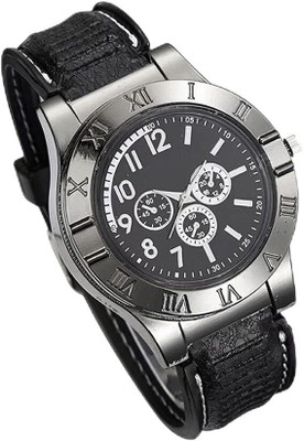 CHG USB Cigarette Lighter Watch Rechargeable flameless Windproof Unique Designer Pocket Lighter(Black)