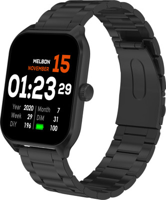 Melbon H9 BT Calling, Fitness tracking Multiple Watch ,Sleep Monitor,Heart & SpO2 Smartwatch(Metal Black Strap, Free Size)