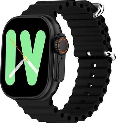 Techio ZA T800 BLACK WATCH 1 STRAP SCREEN WATCH Smartwatch(Black Strap, Free Size)