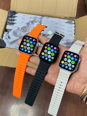 NIKHILX T800 Ultra Modern Smart Watch Series 8 S3 Smartwatch(Orange Strap, Free size)